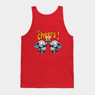 Elephant Toasting Tank Top